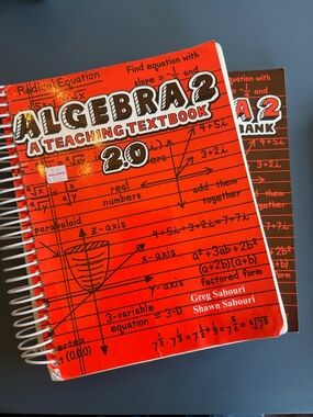 Algebra 2 Spiral Notebook - Red